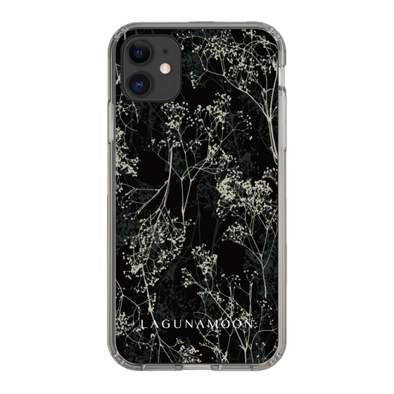 Slim Protection Case［ LAGUNAMOON - Botanical - Black ］
