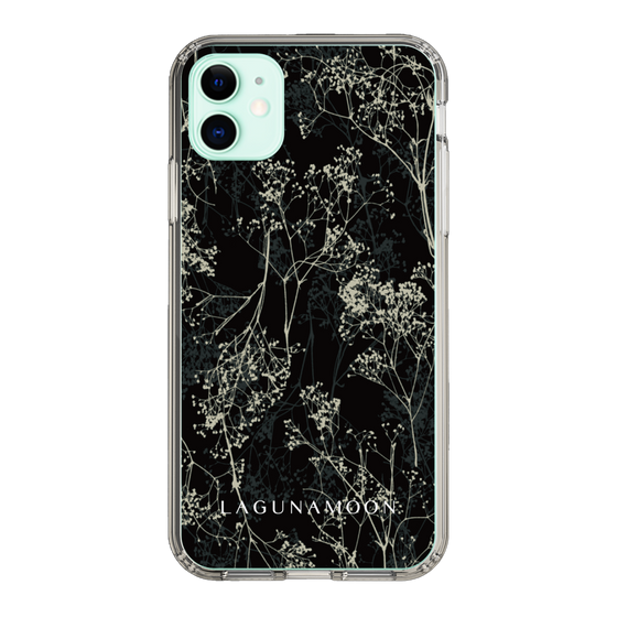 Slim Protection Case［ LAGUNAMOON - Botanical - Black ］