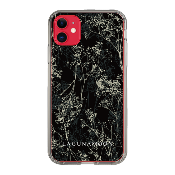Slim Protection Case［ LAGUNAMOON - Botanical - Black ］