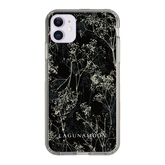 Slim Protection Case［ LAGUNAMOON - Botanical - Black ］