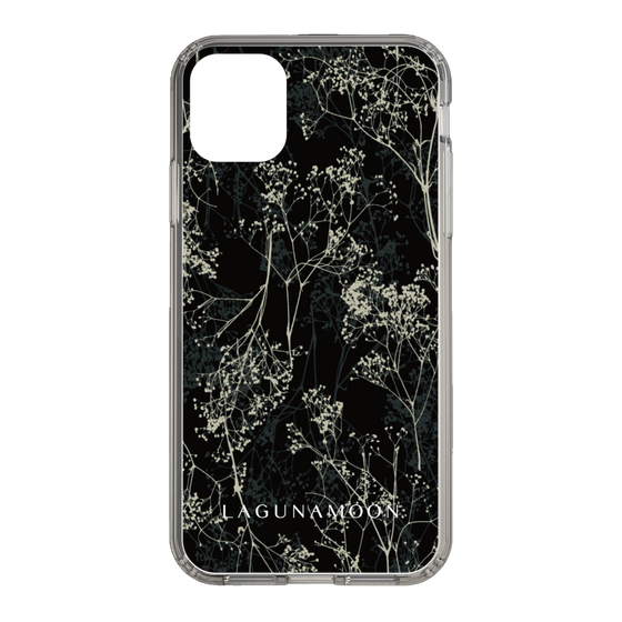 Slim Protection Case［ LAGUNAMOON - Botanical - Black ］