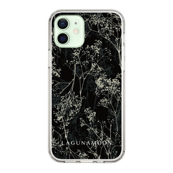 Slim Protection Case［ LAGUNAMOON - Botanical - Black ］