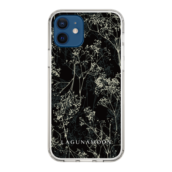 Slim Protection Case［ LAGUNAMOON - Botanical - Black ］