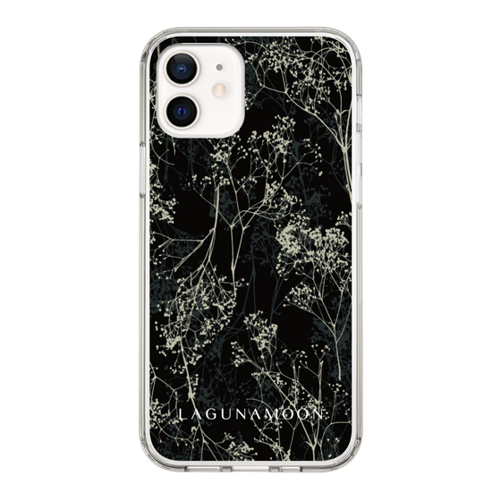 Slim Protection Case［ LAGUNAMOON - Botanical - Black ］