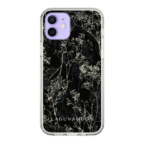 Slim Protection Case［ LAGUNAMOON - Botanical - Black ］