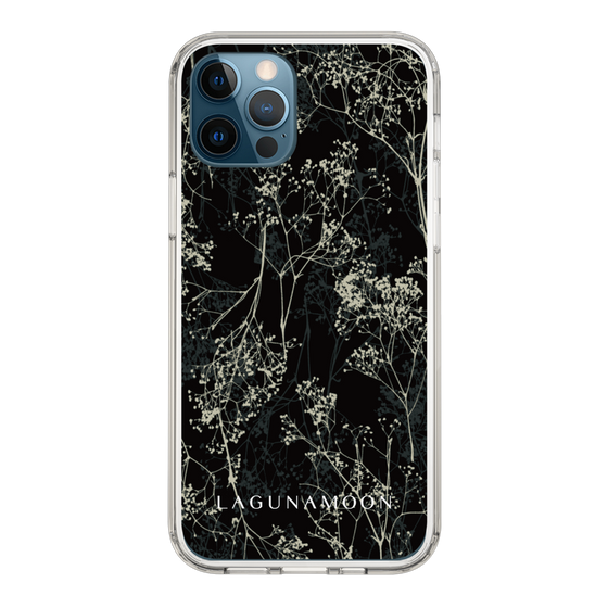 Slim Protection Case［ LAGUNAMOON - Botanical - Black ］