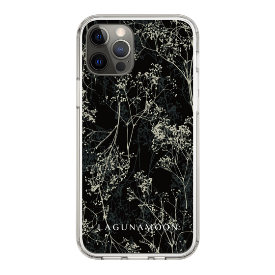 Slim Protection Case［ LAGUNAMOON - Botanical - Black ］