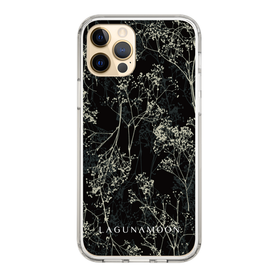 Slim Protection Case［ LAGUNAMOON - Botanical - Black ］