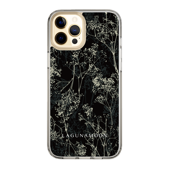 Slim Protection Case［ LAGUNAMOON - Botanical - Black ］