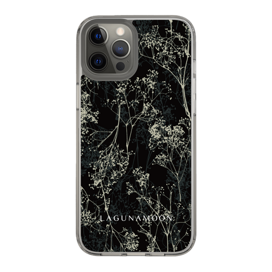 Slim Protection Case［ LAGUNAMOON - Botanical - Black ］