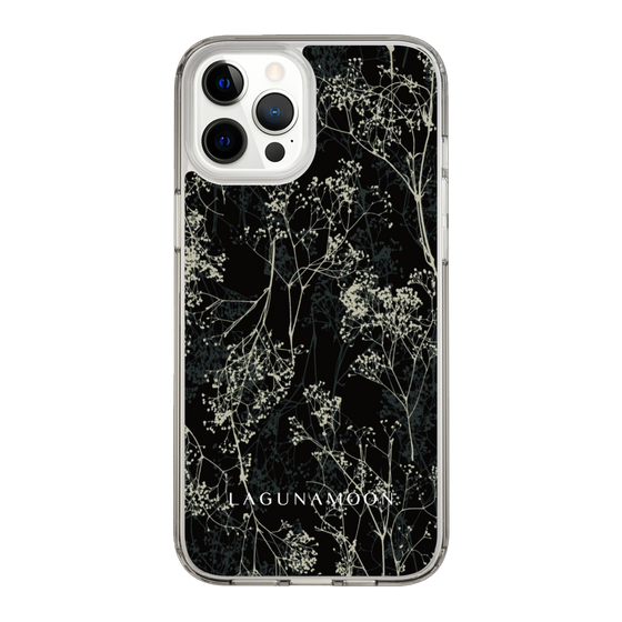 Slim Protection Case［ LAGUNAMOON - Botanical - Black ］