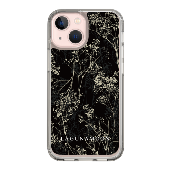 Slim Protection Case［ LAGUNAMOON - Botanical - Black ］