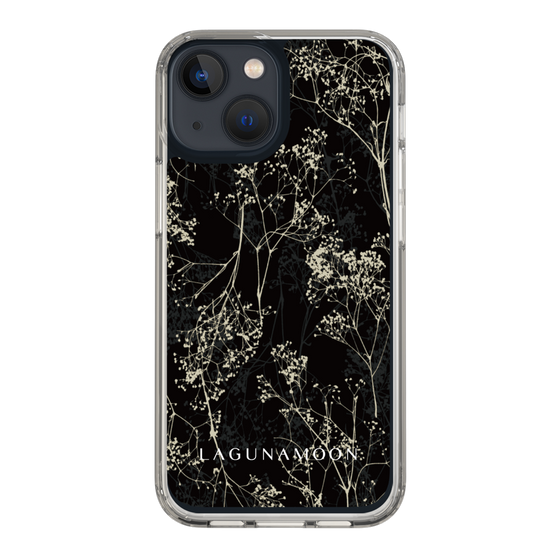 Slim Protection Case［ LAGUNAMOON - Botanical - Black ］