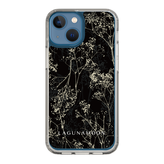 Slim Protection Case［ LAGUNAMOON - Botanical - Black ］