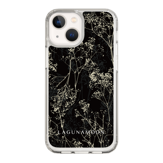 Slim Protection Case［ LAGUNAMOON - Botanical - Black ］