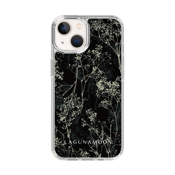Slim Protection Case［ LAGUNAMOON - Botanical - Black ］