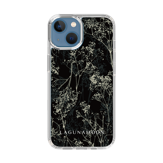 Slim Protection Case［ LAGUNAMOON - Botanical - Black ］
