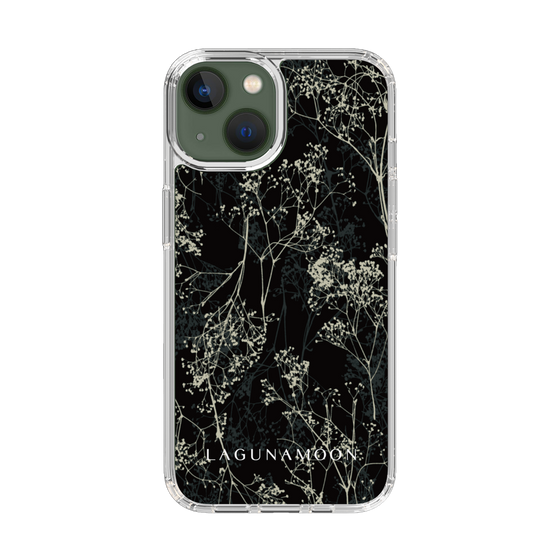 Slim Protection Case［ LAGUNAMOON - Botanical - Black ］