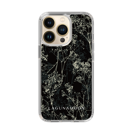 Slim Protection Case［ LAGUNAMOON - Botanical - Black ］
