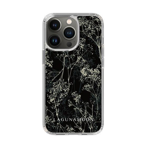 Slim Protection Case［ LAGUNAMOON - Botanical - Black ］