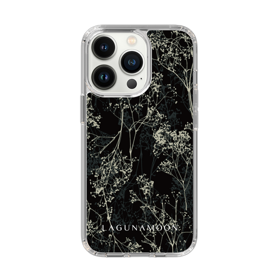 Slim Protection Case［ LAGUNAMOON - Botanical - Black ］
