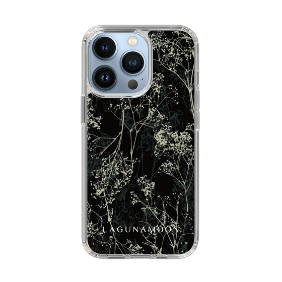 Slim Protection Case［ LAGUNAMOON - Botanical - Black ］