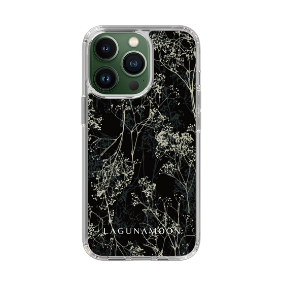 Slim Protection Case［ LAGUNAMOON - Botanical - Black ］