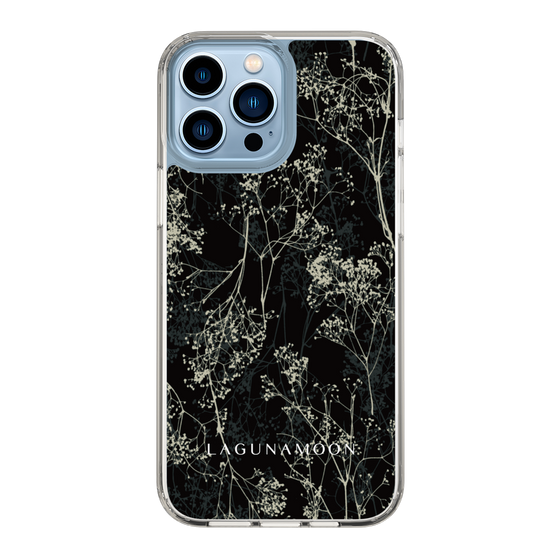 Slim Protection Case［ LAGUNAMOON - Botanical - Black ］