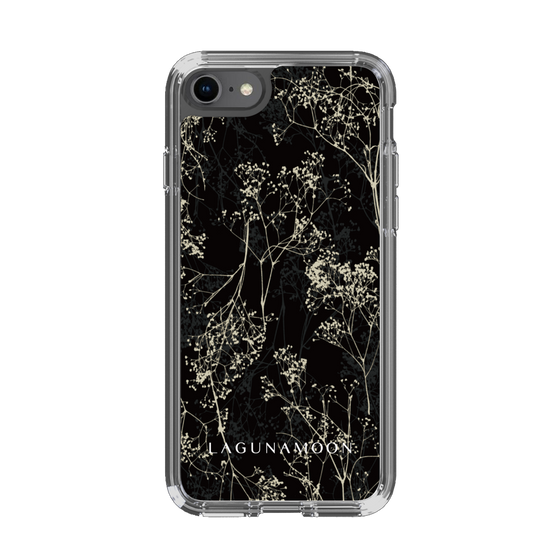 Slim Protection Case［ LAGUNAMOON - Botanical - Black ］