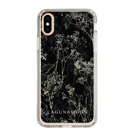 Slim Protection Case［ LAGUNAMOON - Botanical - Black ］