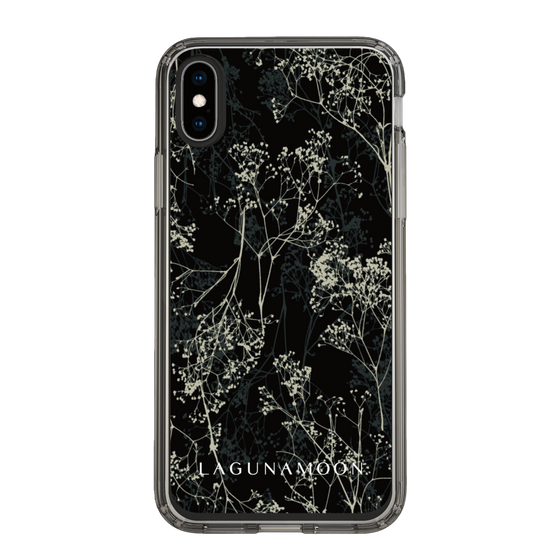 Slim Protection Case［ LAGUNAMOON - Botanical - Black ］