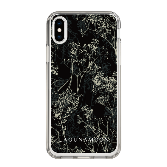 Slim Protection Case［ LAGUNAMOON - Botanical - Black ］