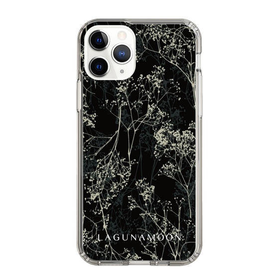 Slim Protection Case［ LAGUNAMOON - Botanical - Black ］