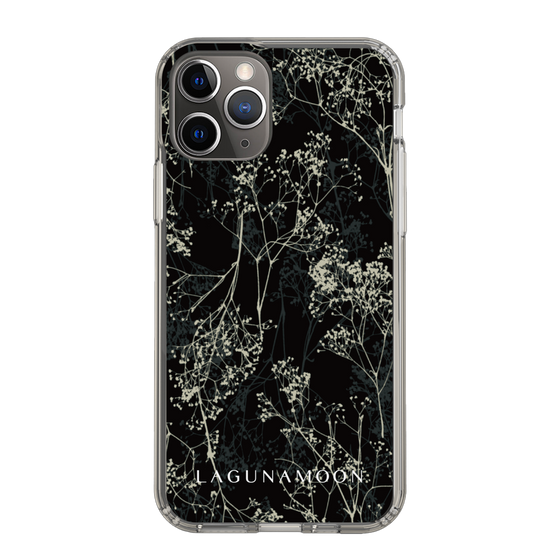 Slim Protection Case［ LAGUNAMOON - Botanical - Black ］