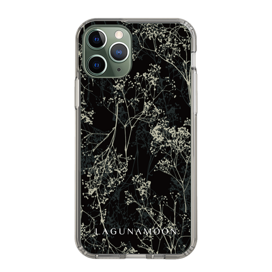 Slim Protection Case［ LAGUNAMOON - Botanical - Black ］