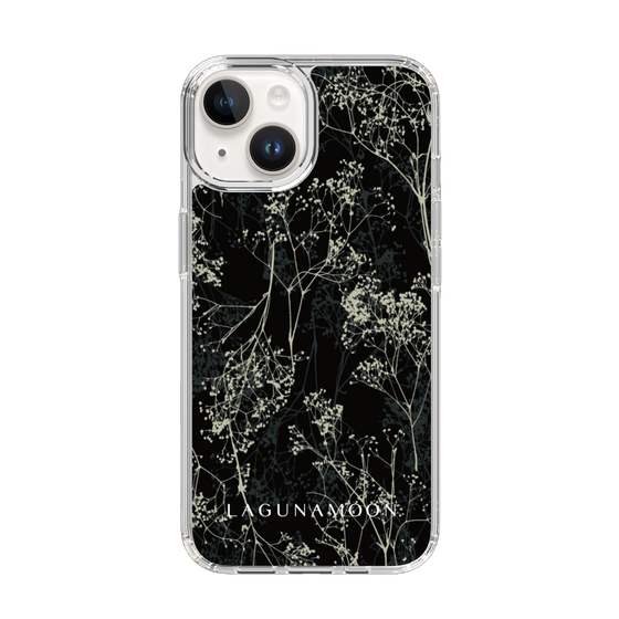 Slim Protection Case［ LAGUNAMOON - Botanical - Black ］