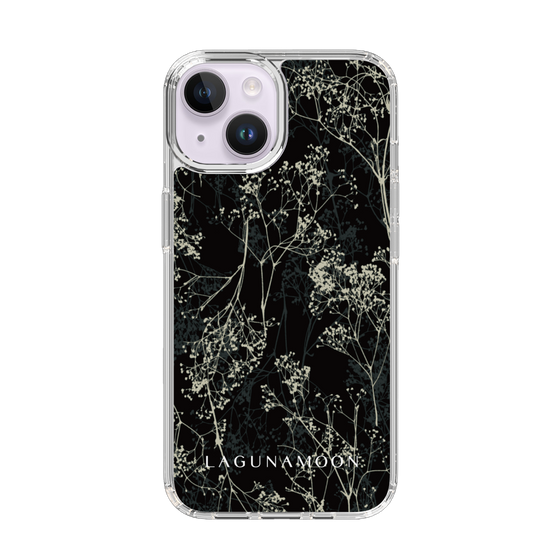 Slim Protection Case［ LAGUNAMOON - Botanical - Black ］