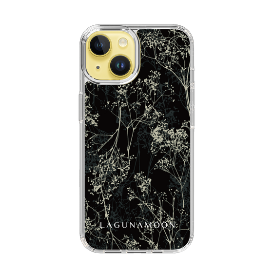 Slim Protection Case［ LAGUNAMOON - Botanical - Black ］