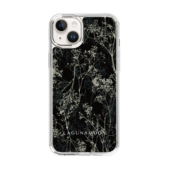 Slim Protection Case［ LAGUNAMOON - Botanical - Black ］