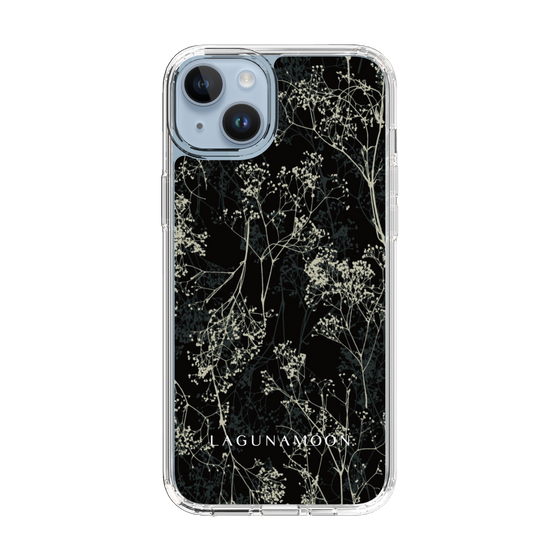 Slim Protection Case［ LAGUNAMOON - Botanical - Black ］