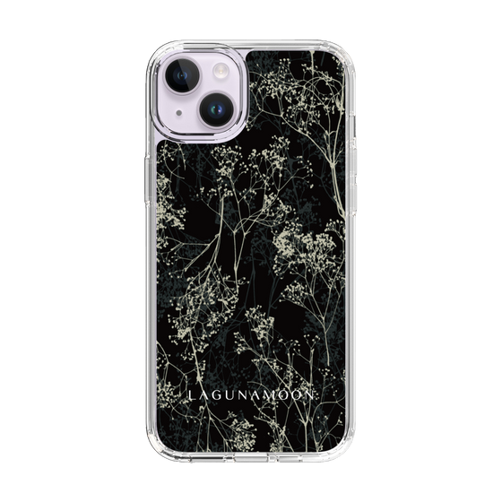 Slim Protection Case［ LAGUNAMOON - Botanical - Black ］