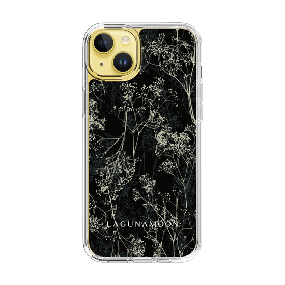 Slim Protection Case［ LAGUNAMOON - Botanical - Black ］