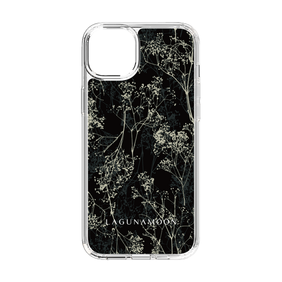 Slim Protection Case［ LAGUNAMOON - Botanical - Black ］