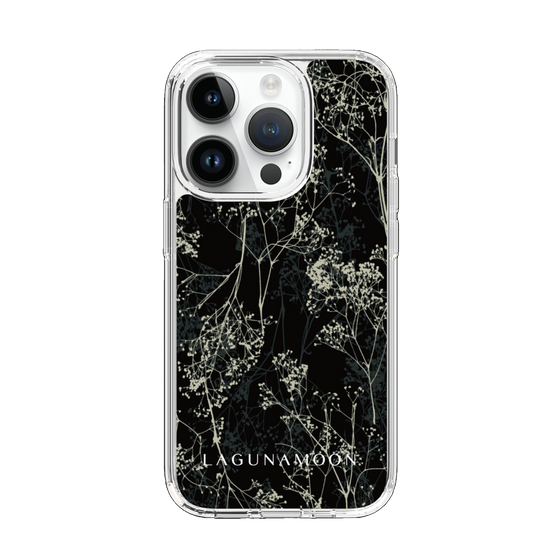 Slim Protection Case［ LAGUNAMOON - Botanical - Black ］