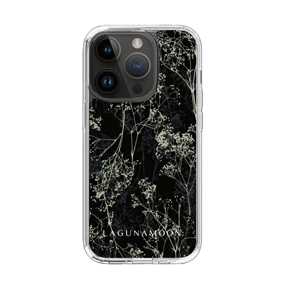 Slim Protection Case［ LAGUNAMOON - Botanical - Black ］