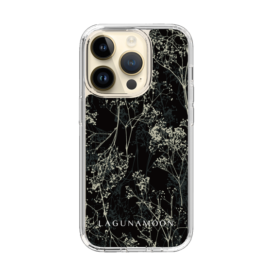 Slim Protection Case［ LAGUNAMOON - Botanical - Black ］