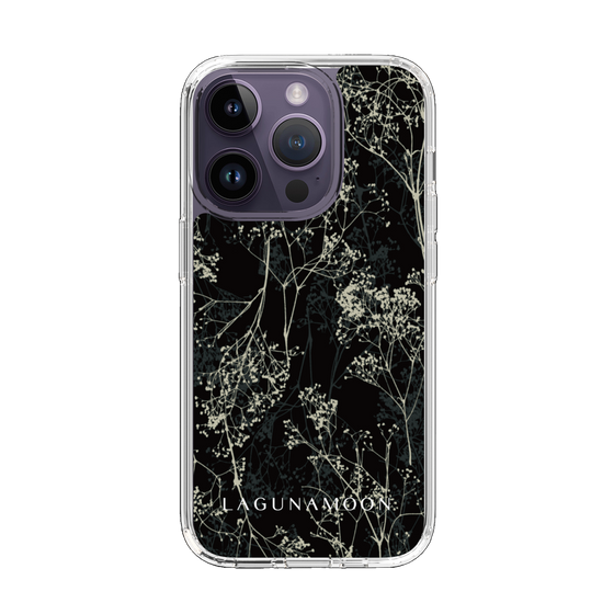 Slim Protection Case［ LAGUNAMOON - Botanical - Black ］