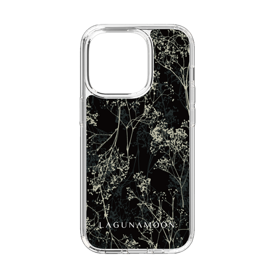 Slim Protection Case［ LAGUNAMOON - Botanical - Black ］