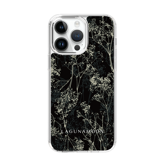 Slim Protection Case［ LAGUNAMOON - Botanical - Black ］