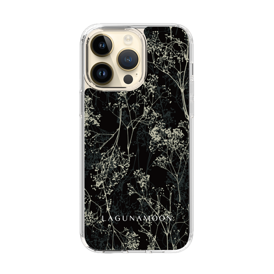 Slim Protection Case［ LAGUNAMOON - Botanical - Black ］